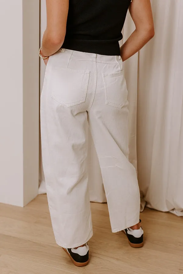 The Cristy High Waist Wide Leg Jean in Ivory sold by Impressions product image thumbnail 5