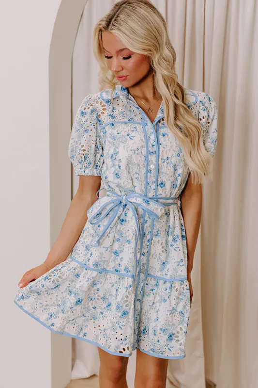Sweet Embrace Floral Eyelet Mini Dress sold by Impressions