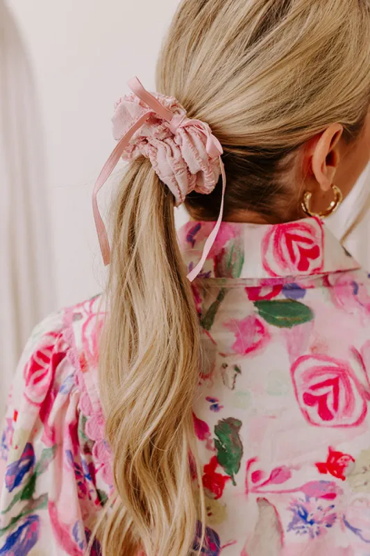 Chic Mindset Scrunchie in Pink sold by Impressions