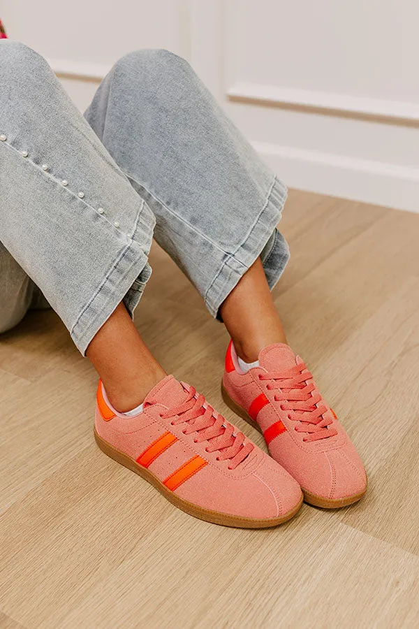 The Sutton Faux Suede Sneaker in Pink sold by Impressions product image thumbnail 3