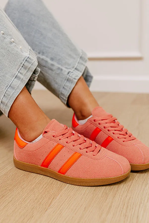 The Sutton Faux Suede Sneaker in Pink sold by Impressions product image thumbnail 2