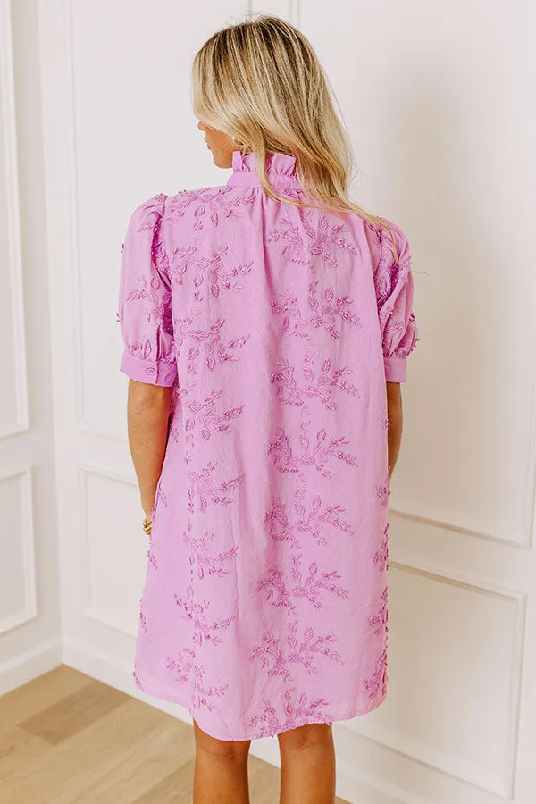 Sunday Brunch Embroidered Mini Dress in Lavender sold by Impressions product image thumbnail 5