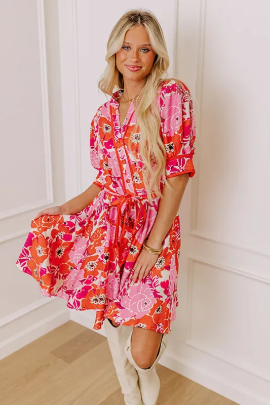 Sunny With A Chance of Blooms Mini Dress sold by Impressions