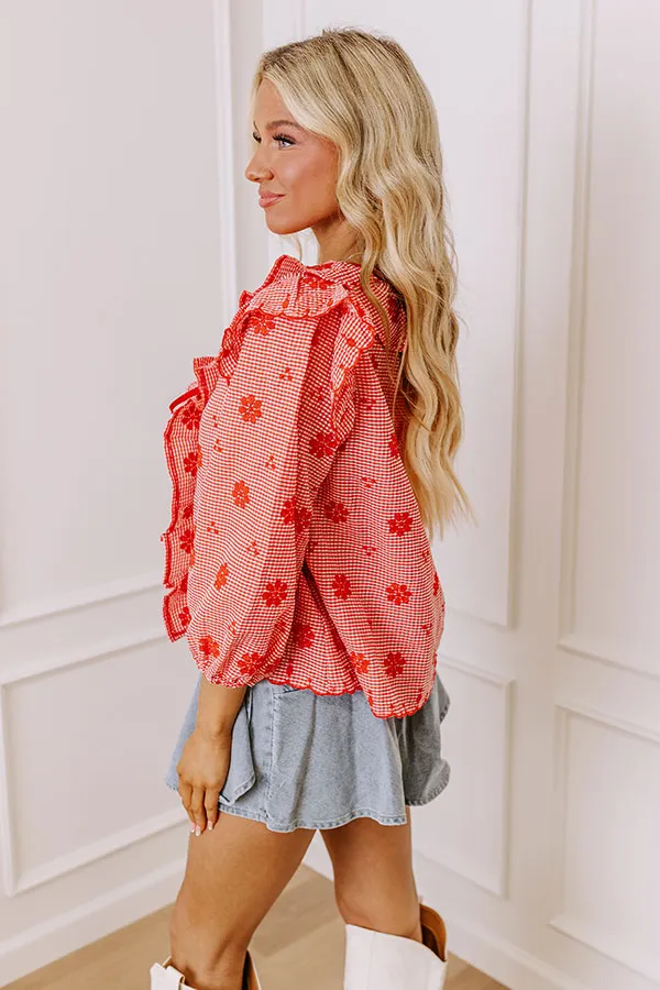 Southern Belle Floral Embroidered Top sold by Impressions product image thumbnail 4