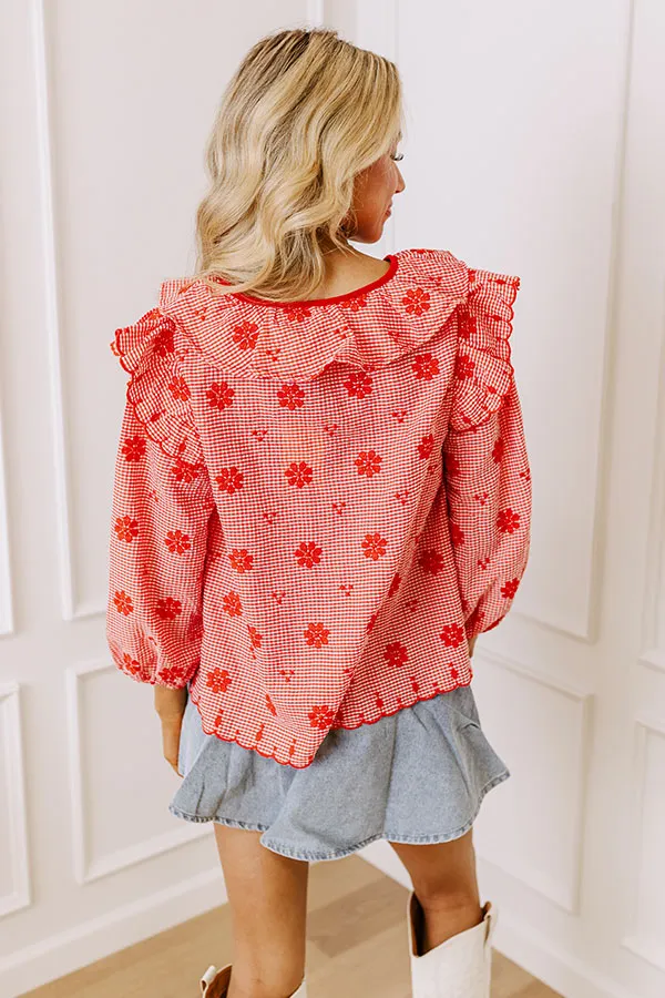 Southern Belle Floral Embroidered Top sold by Impressions product image thumbnail 5