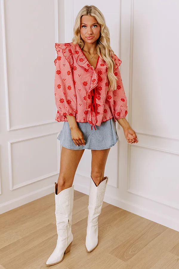 Southern Belle Floral Embroidered Top sold by Impressions product image thumbnail 2