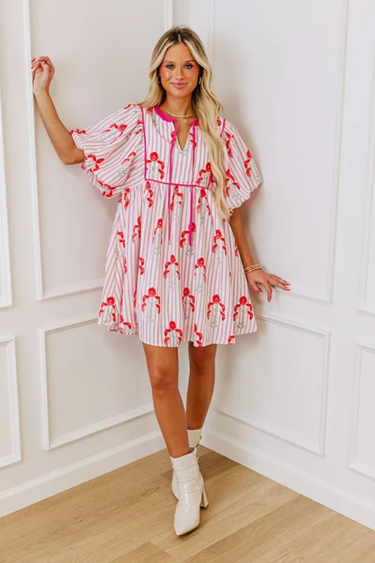 Modern Lines Floral Mini Dress sold by Impressions