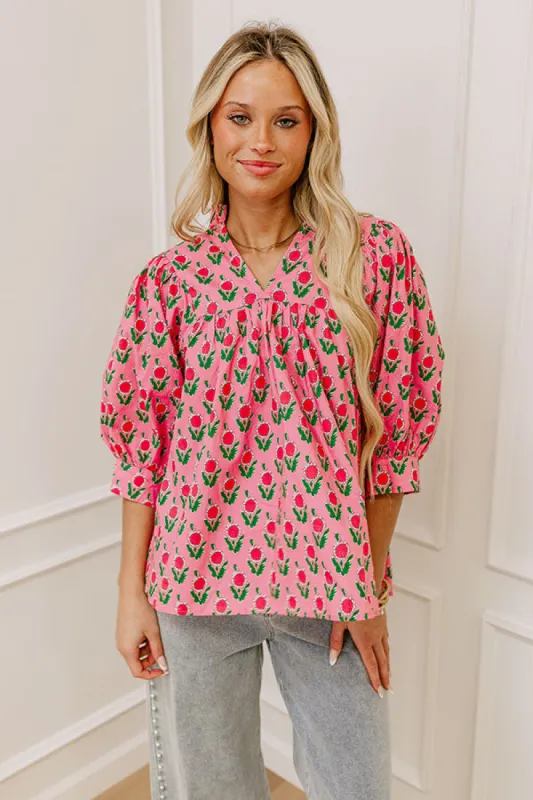 Boho Vibes Floral Top sold by Impressions