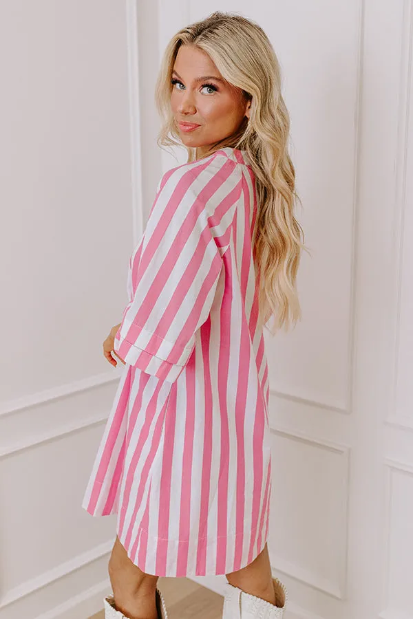 Sippin' Rose Stripe Mini Dress sold by Impressions product image thumbnail 4