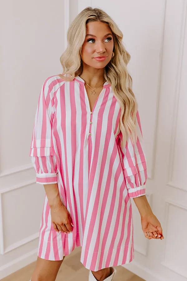 Sippin' Rose Stripe Mini Dress sold by Impressions product image thumbnail 5