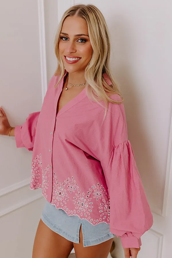 Kind Gesture Eyelet Top in Blush sold by Impressions product image thumbnail 5