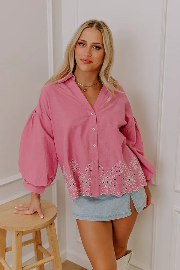 Kind Gesture Eyelet Top in Blush sold by Impressions product image thumbnail 2