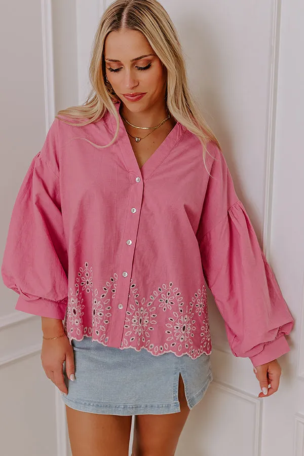 Kind Gesture Eyelet Top in Blush sold by Impressions product image thumbnail 3