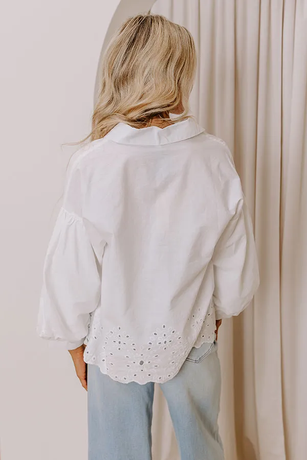 Kind Gesture Eyelet Top in White sold by Impressions product image thumbnail 4