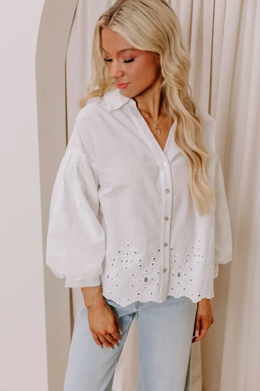 Kind Gesture Eyelet Top in White sold by Impressions
