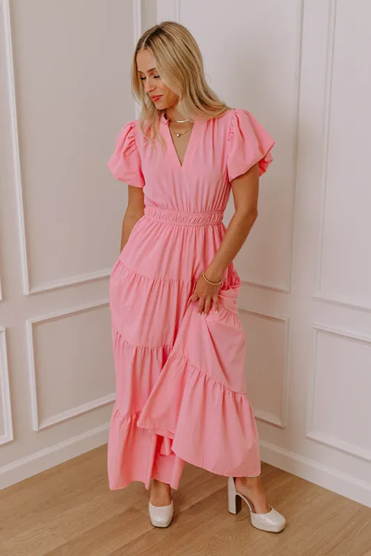 Simply Sweet Maxi Dress in Pink sold by Impressions