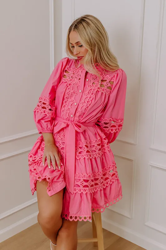 Tea Time Embroidered Mini Dress sold by Impressions