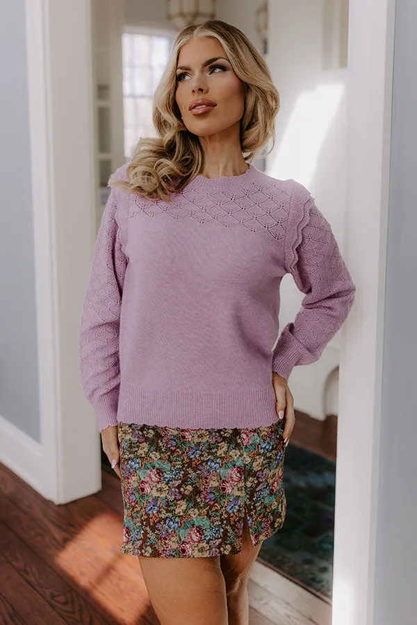 Brunch Babe Pointelle Knit Top sold by Impressions