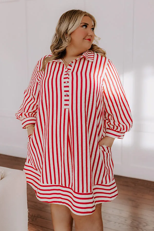 Charleston Charm Stripe Mini Dress Curves sold by Impressions product image thumbnail 2