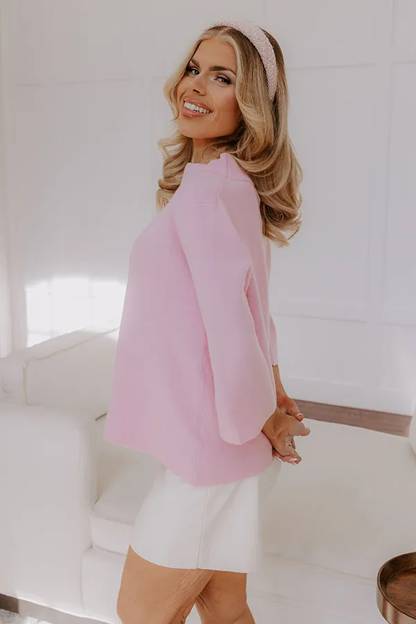 Simply Chic Sweater Top in Light Pink sold by Impressions product image thumbnail 4