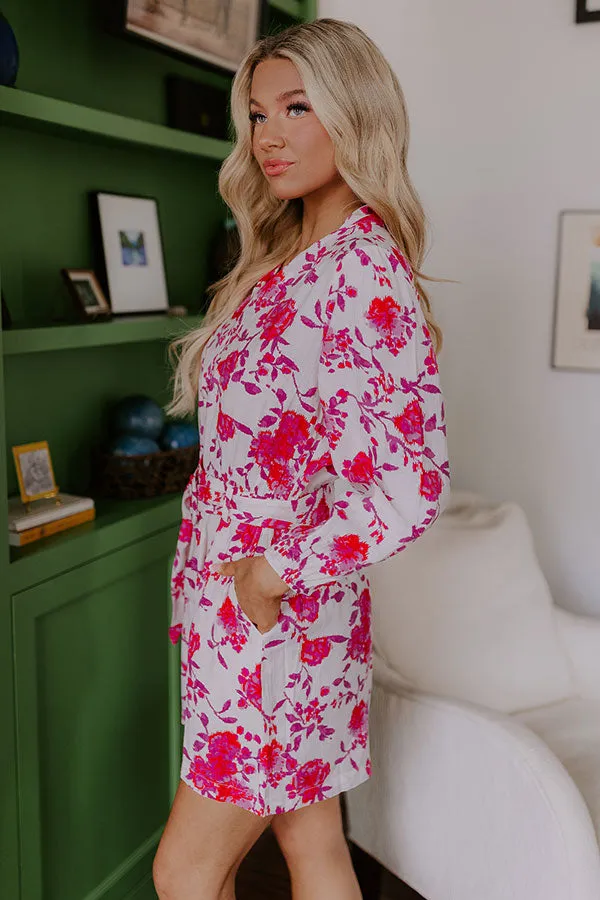 Sweet Surprise Floral Romper in Hot Pink sold by Impressions product image thumbnail 3