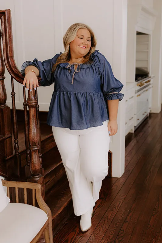 Heartfelt Happiness Chambray Top Curves sold by Impressions