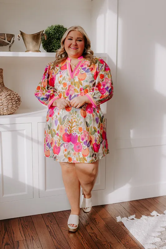 Life In Full Bloom Mini Dress Curves sold by Impressions
