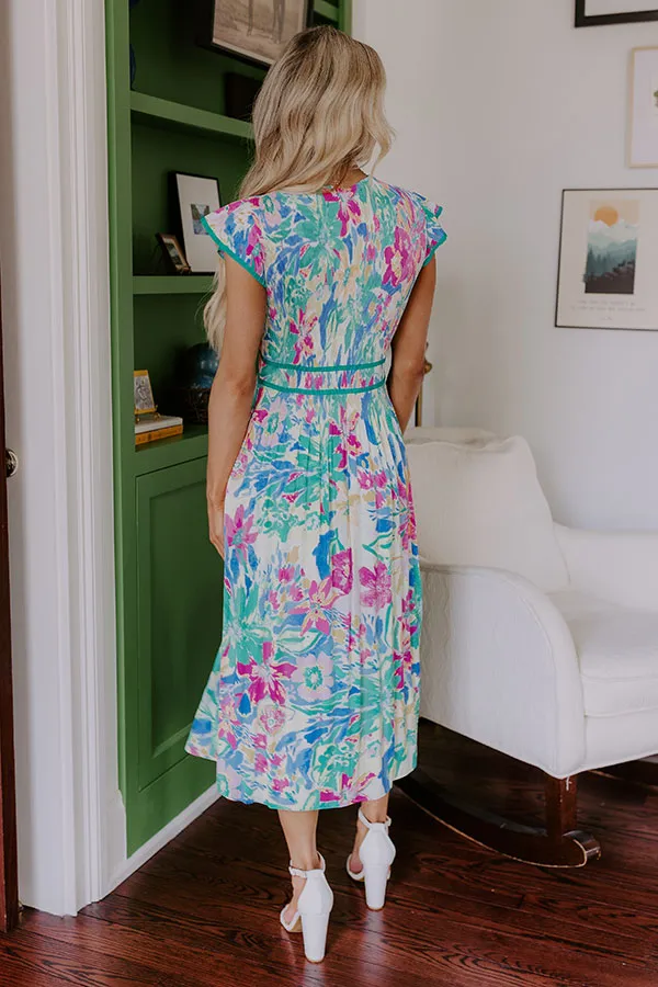 Blooming Beauty Pleated Midi Dress sold by Impressions product image thumbnail 4