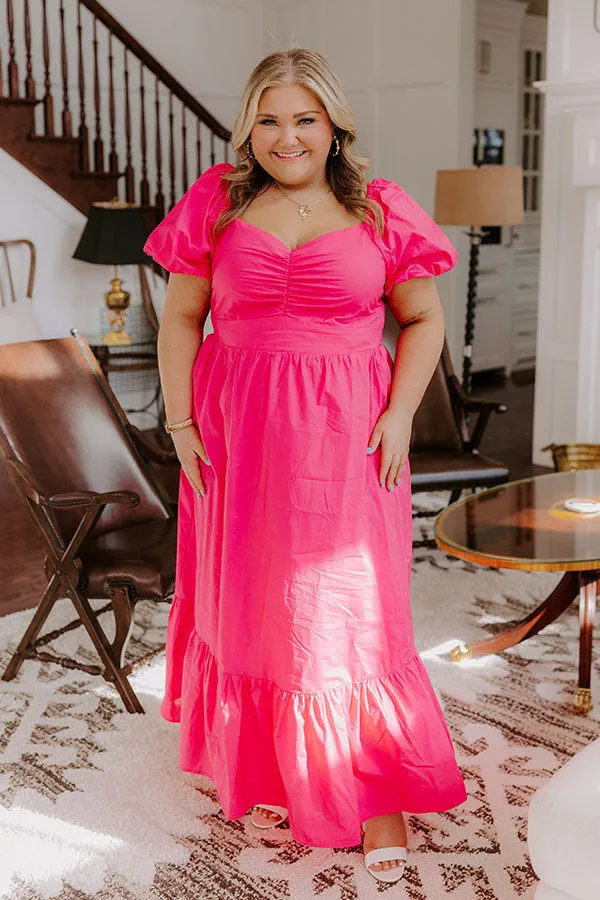Sweet Serendipity Maxi Dress in Hot Pink Curves sold by Impressions product image thumbnail 4