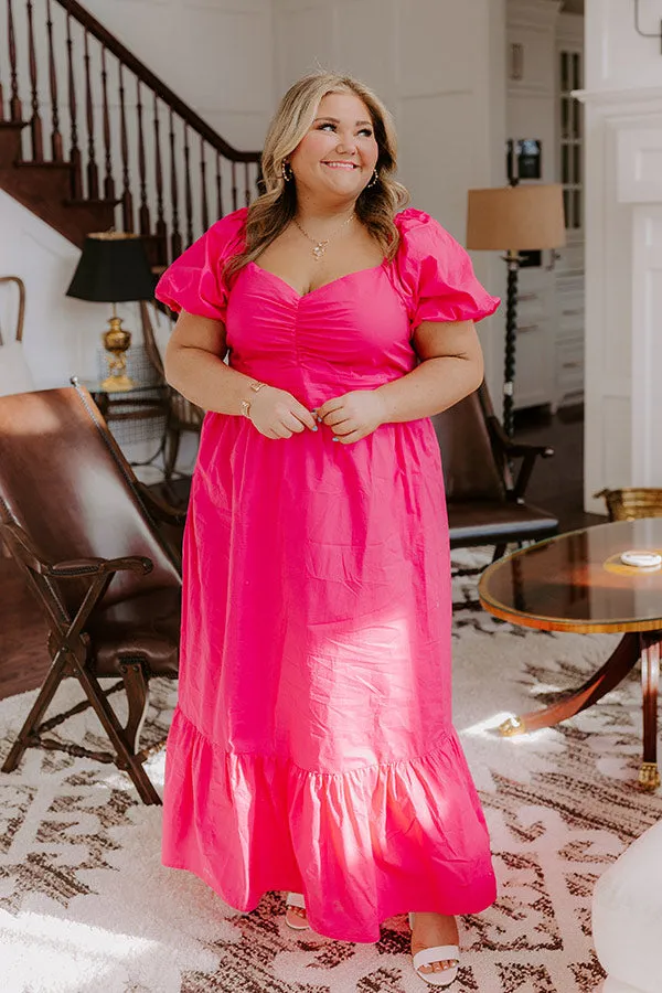 Sweet Serendipity Maxi Dress in Hot Pink Curves sold by Impressions product image thumbnail 2