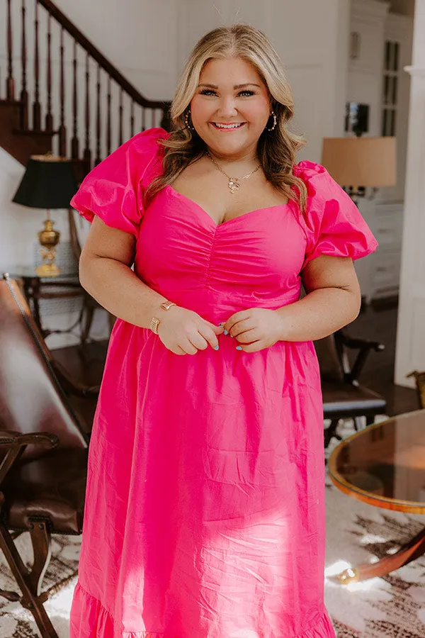 Sweet Serendipity Maxi Dress in Hot Pink Curves sold by Impressions product image thumbnail 3