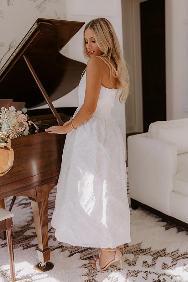 Night At The Gala Jacquard Midi in White sold by Impressions product image thumbnail 5