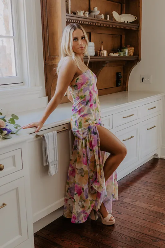 Sunkissed Moment Floral Maxi Dress in Primrose Yellow sold by Impressions