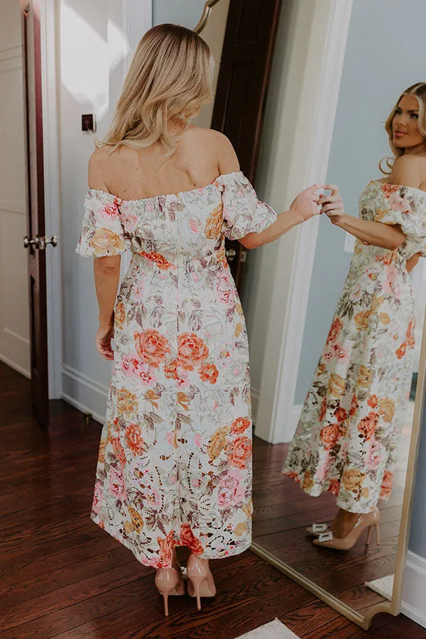 Tea Garden Chic Floral Midi Dress sold by Impressions product image thumbnail 5