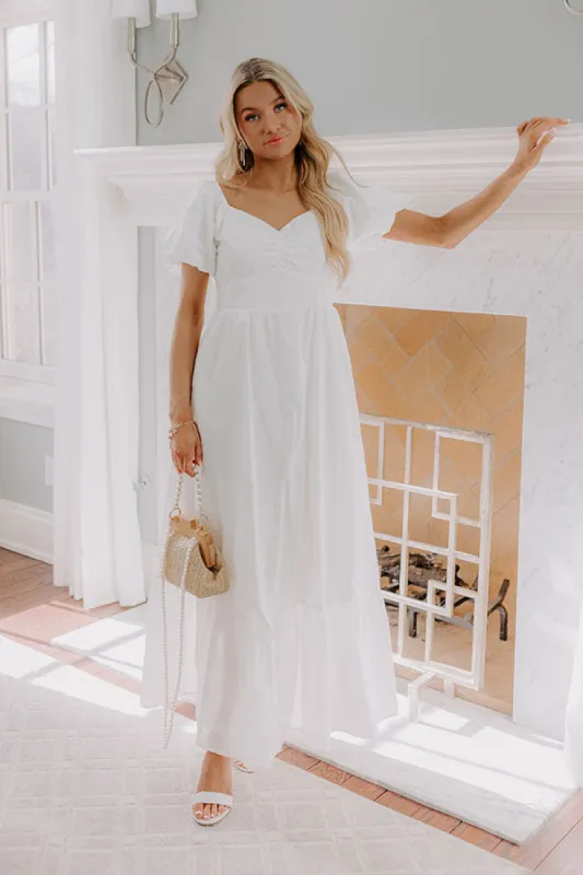 Sweet Serendipity Maxi Dress in White sold by Impressions