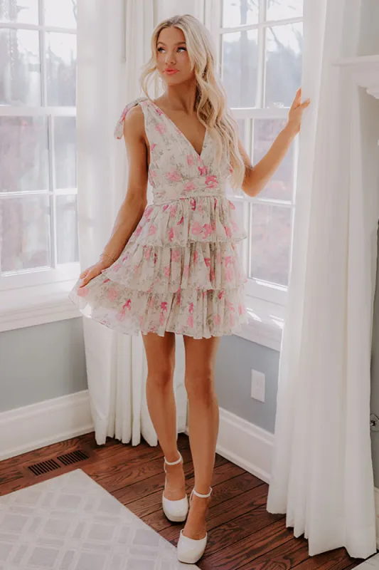 Chateau Vineyard Tiered Mini Dress sold by Impressions