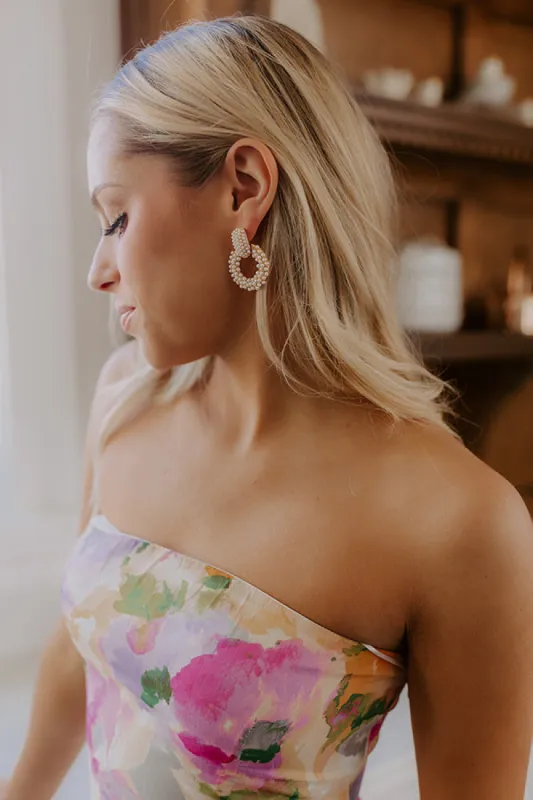 Love Story Pearl Embellished Earrings sold by Impressions