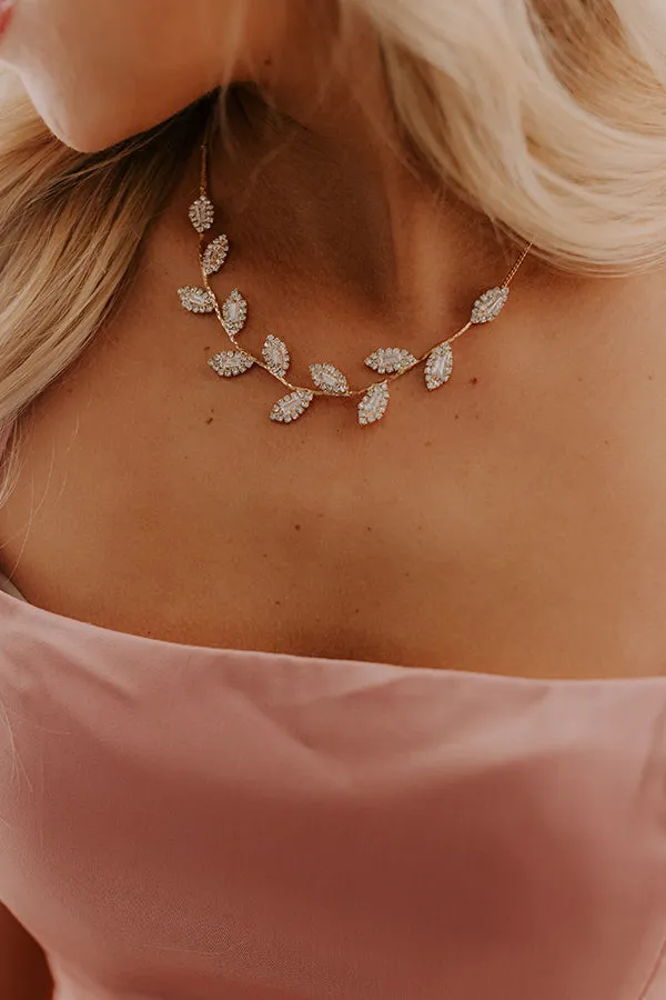 Falling Leaves Cubic Zirconia Necklace sold by Impressions