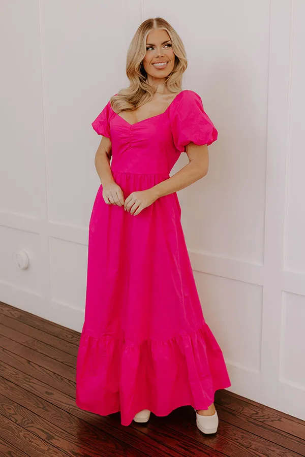 Sweet Serendipity Maxi Dress in Hot Pink sold by Impressions product image thumbnail 2