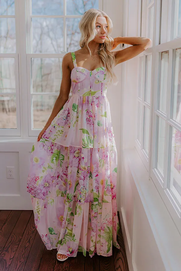 Heartfelt Elegance Floral Tiered Maxi Dress sold by Impressions