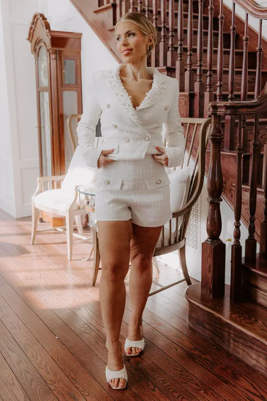 Dress Rehearsal Ready High Waist Tweed Shorts sold by Impressions