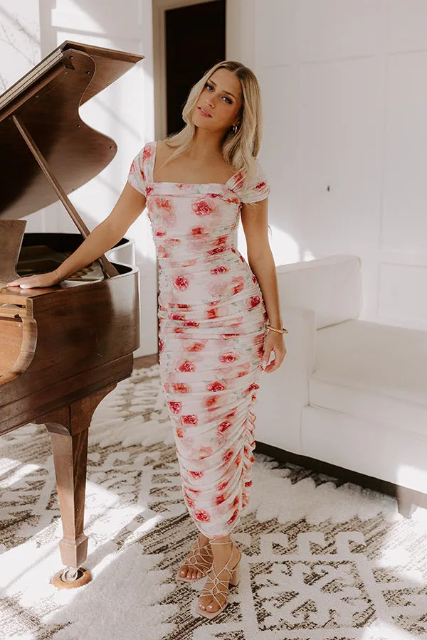 Lost In Love Floral Ruched Midi Dress sold by Impressions product image thumbnail 2