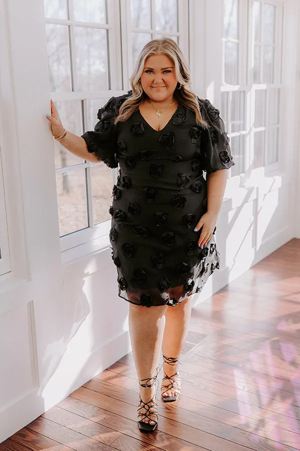 Dream Come True Applique Mini Dress in Black Curves sold by Impressions product image thumbnail 4