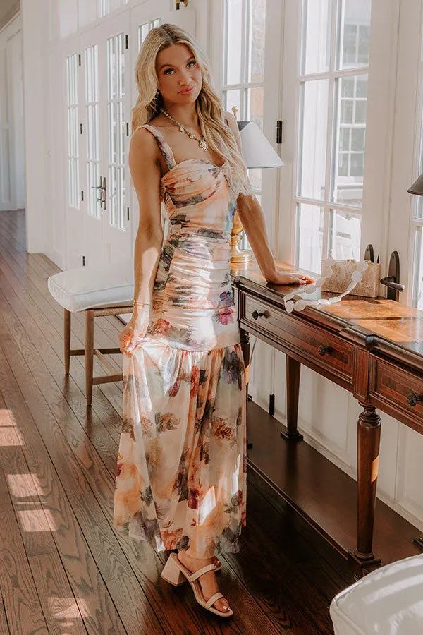 Gala Ready Floral Ruched Maxi Dress sold by Impressions product image thumbnail 2