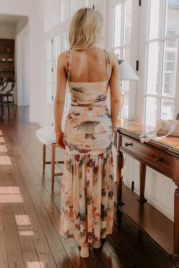 Gala Ready Floral Ruched Maxi Dress sold by Impressions product image thumbnail 3