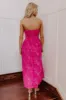 Night At The Gala Jacquard Midi in Hot Pink sold by Impressions