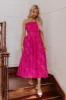 Night At The Gala Jacquard Midi in Hot Pink sold by Impressions