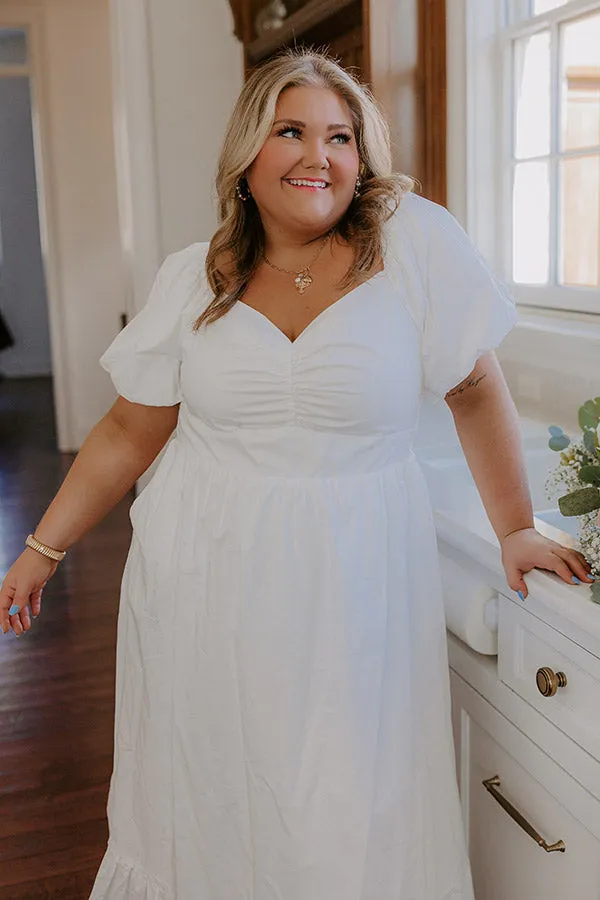 Sweet Serendipity Maxi Dress in White Curves sold by Impressions product image thumbnail 2