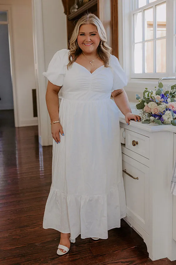 Sweet Serendipity Maxi Dress in White Curves sold by Impressions product image thumbnail 3