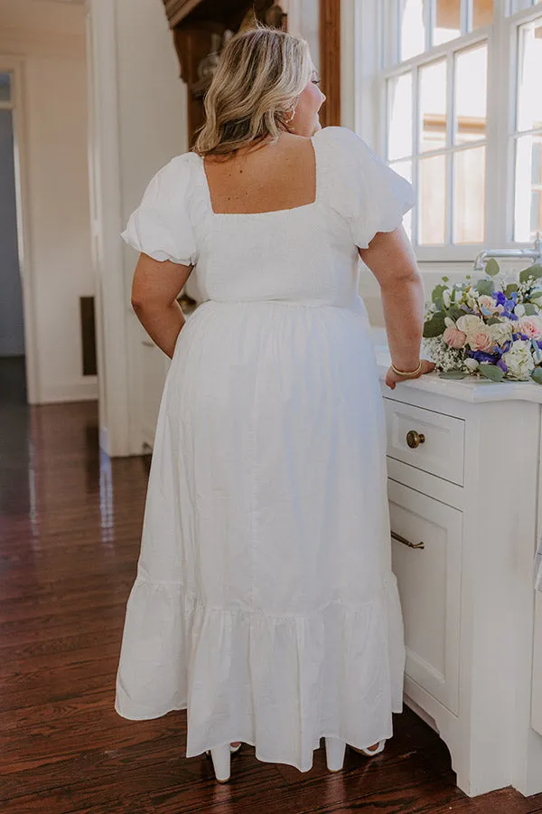 Sweet Serendipity Maxi Dress in White Curves sold by Impressions product image thumbnail 4